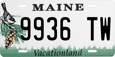 ME license plate 9936TW