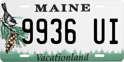 ME license plate 9936UI