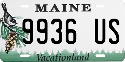 ME license plate 9936US