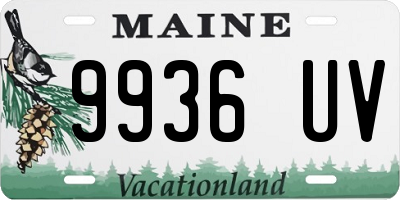 ME license plate 9936UV
