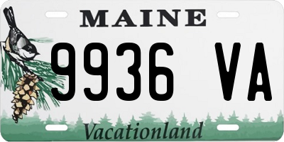 ME license plate 9936VA
