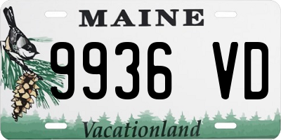ME license plate 9936VD