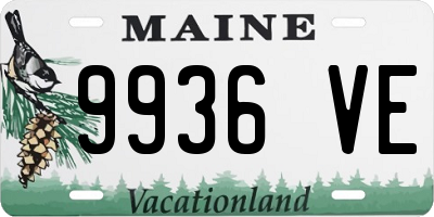 ME license plate 9936VE