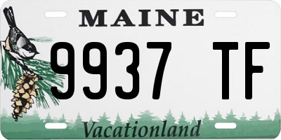 ME license plate 9937TF