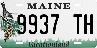ME license plate 9937TH