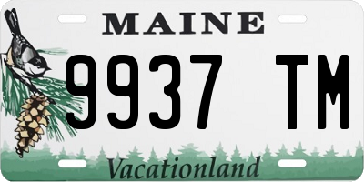 ME license plate 9937TM
