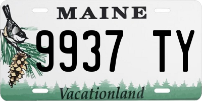 ME license plate 9937TY