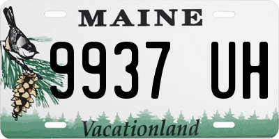 ME license plate 9937UH