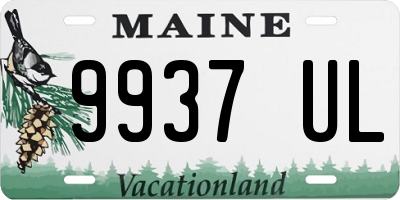 ME license plate 9937UL
