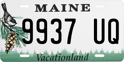 ME license plate 9937UQ