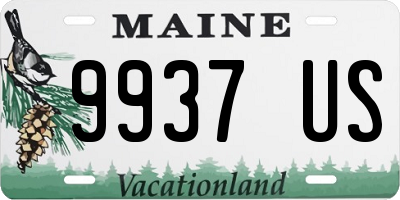 ME license plate 9937US