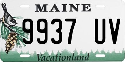 ME license plate 9937UV