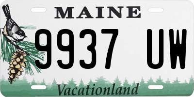 ME license plate 9937UW