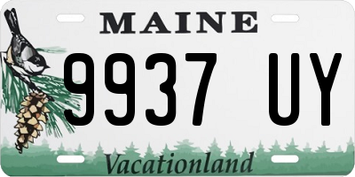 ME license plate 9937UY