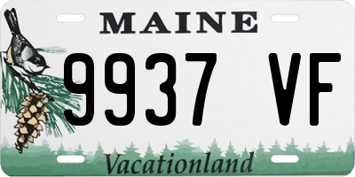 ME license plate 9937VF