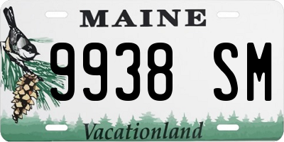 ME license plate 9938SM