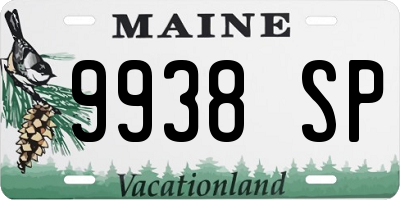 ME license plate 9938SP