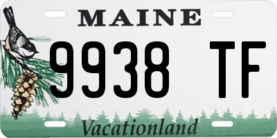 ME license plate 9938TF