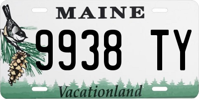 ME license plate 9938TY