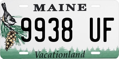 ME license plate 9938UF