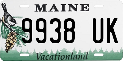 ME license plate 9938UK