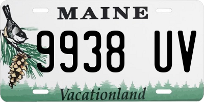 ME license plate 9938UV
