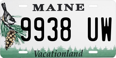 ME license plate 9938UW