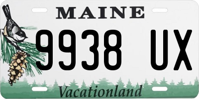 ME license plate 9938UX
