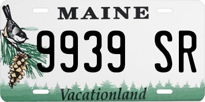 ME license plate 9939SR