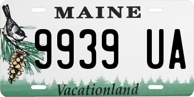 ME license plate 9939UA