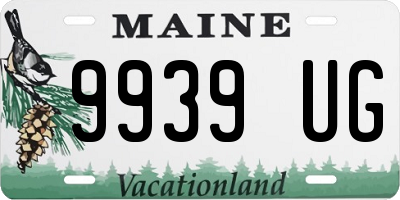 ME license plate 9939UG