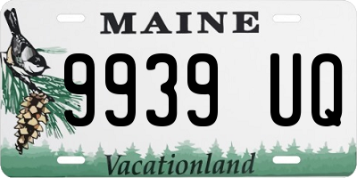 ME license plate 9939UQ