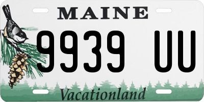 ME license plate 9939UU