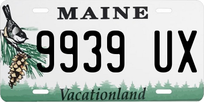 ME license plate 9939UX