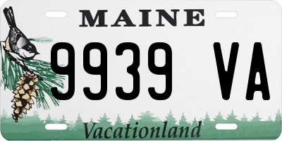 ME license plate 9939VA