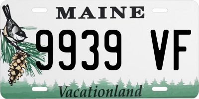 ME license plate 9939VF