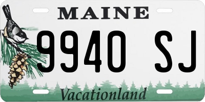 ME license plate 9940SJ