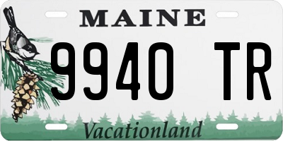 ME license plate 9940TR