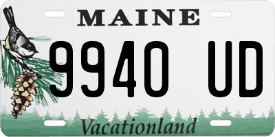 ME license plate 9940UD