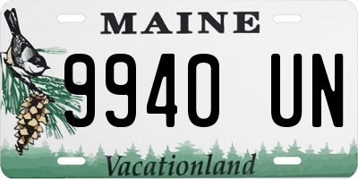 ME license plate 9940UN