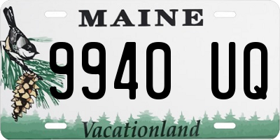 ME license plate 9940UQ