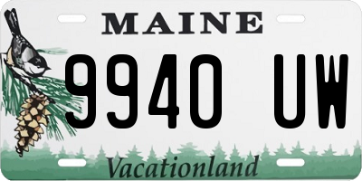 ME license plate 9940UW