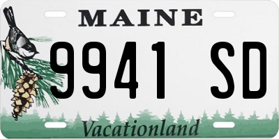 ME license plate 9941SD