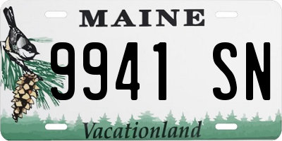 ME license plate 9941SN