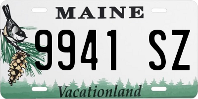 ME license plate 9941SZ