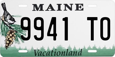 ME license plate 9941TO