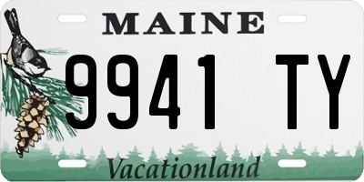 ME license plate 9941TY
