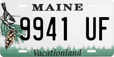 ME license plate 9941UF