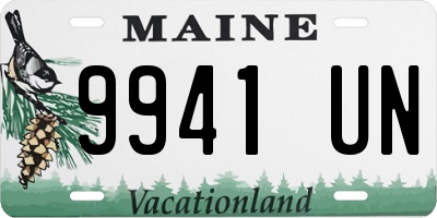 ME license plate 9941UN
