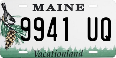 ME license plate 9941UQ